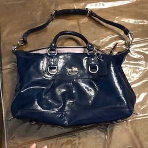 Coach Blue Patent  Leather Purse